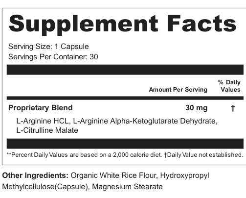 Supplement Facts for PulseVeil